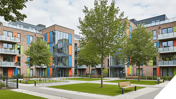 Colourful student building